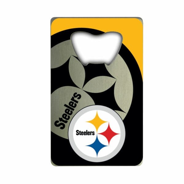 Pittsburgh Steelers Credit Card Style Bottle Opener 2 x 3.25 1